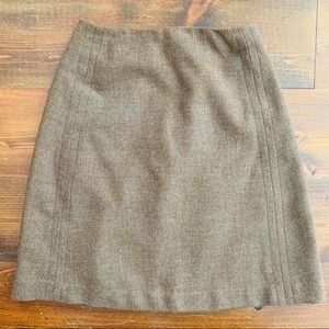 Vintage Brown Wool Skirt